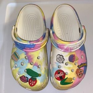 Multi colored crocs